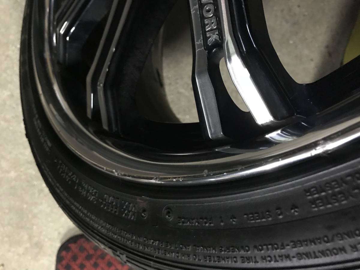 work 18インチ×7.5J オフセット＋45 2本　18インチ×7.5Jオフセット＋35 2本　PCD100 タイヤおまけ WORK 18インチ 114.3 18×7.5J CR2P Lディスク