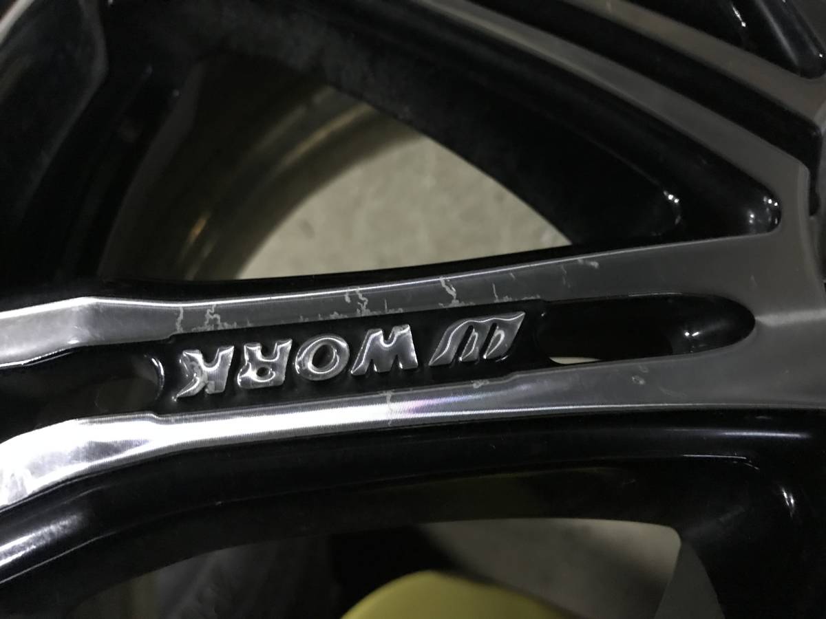 work 18インチ×7.5J オフセット＋45 2本　18インチ×7.5Jオフセット＋35 2本　PCD100 タイヤおまけ WORK 18インチ 114.3 18×7.5J CR2P Lディスク