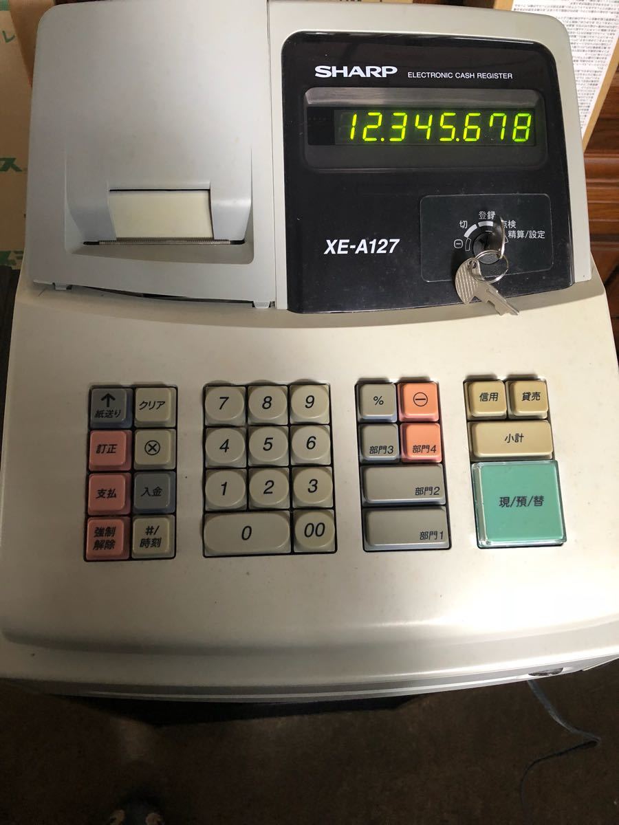 事務・店舗用品 シャープレジスター XE-A127 簡単便利特殊 送料込 1270328