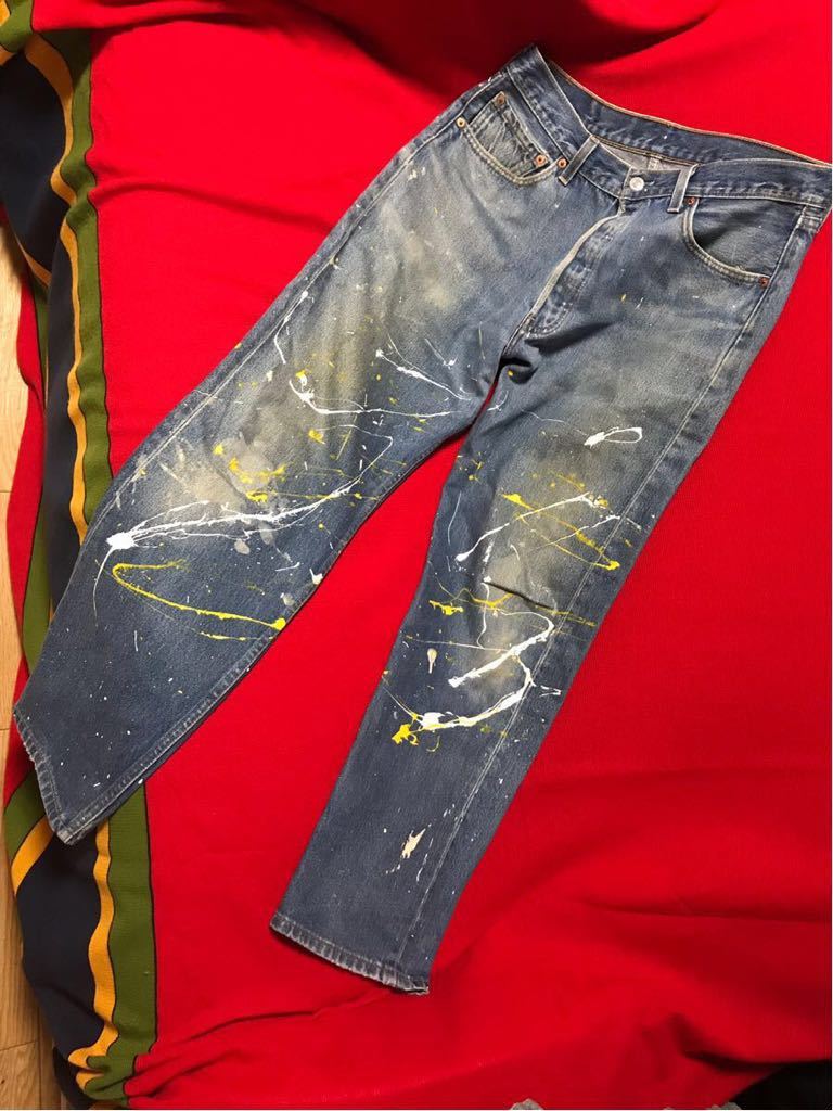大人気，人気SALE しました インパクト大ペンキが良い雰囲気 Levi&rsquo;s501USA製553刻印501xxパッチレアなW35 リーバイスヴィンテージビンテージ(W35)｜売買されたオークション情報、yahooの商品情報をアーカイブ公 W35