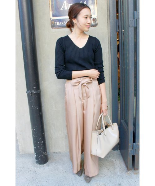 格安，新作 SLOBE IENAイエナ 12GウォッシャブルウールワイドリブVネックプルオーバー ネイビー(セーター)｜売買されたオークション情報、yahooの商品情報をアーカイブ公開 - オークファン トップス