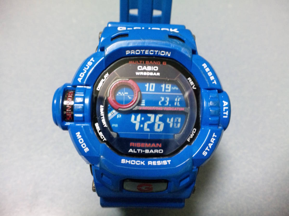 CASIO G-SHOCK RISEMAN ライズマン GW-9200BLJ メンインアースブルー タフソーラー 電波ソーラー マルチバンド6 気圧計 温度計 高度計
