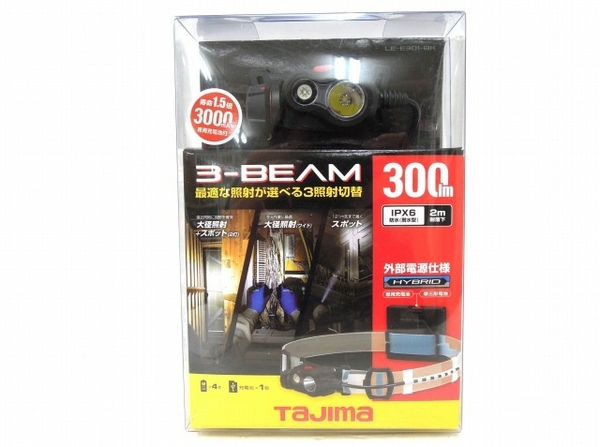 未使用 Tajima LE-E301 BK ブラック 300ルーメン タジマ ペタ LED