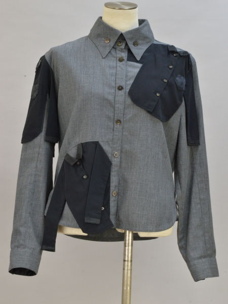  アルベロベロ ALBEROBELLO オレボレブラ OLLEBOREBLA シャツ/ブラウス グレー&times;ブラック レディース F-M10804(Mサイズ)｜売買されたオークション情報、yahooの商品情報をアーカイブ公開 - オークフ Mサイズ