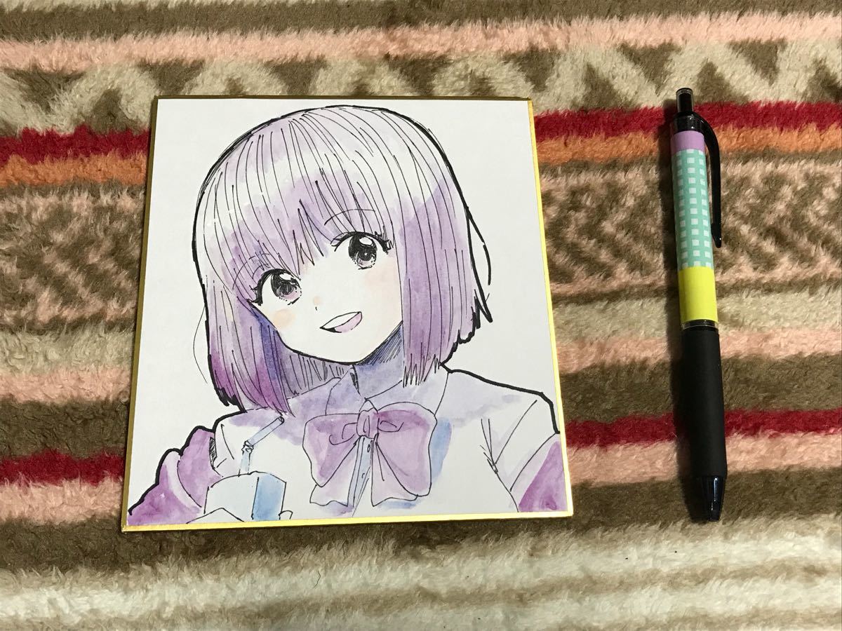 同人手描きイラスト Ssss Gridman グリッドマン 新条アカネ ミニ色紙 手描きイラスト 売買されたオークション情報 Yahooの商品情報をアーカイブ公開 オークファン Aucfan Com