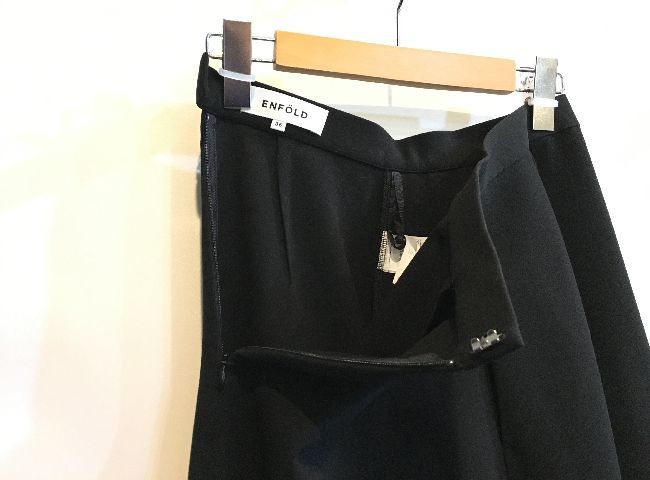 二子玉) エンフォルド ENFOLD 18SS ダブルクロスヘムラインスカート