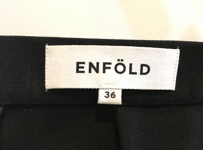 二子玉) エンフォルド ENFOLD 18SS ダブルクロスヘムラインスカート