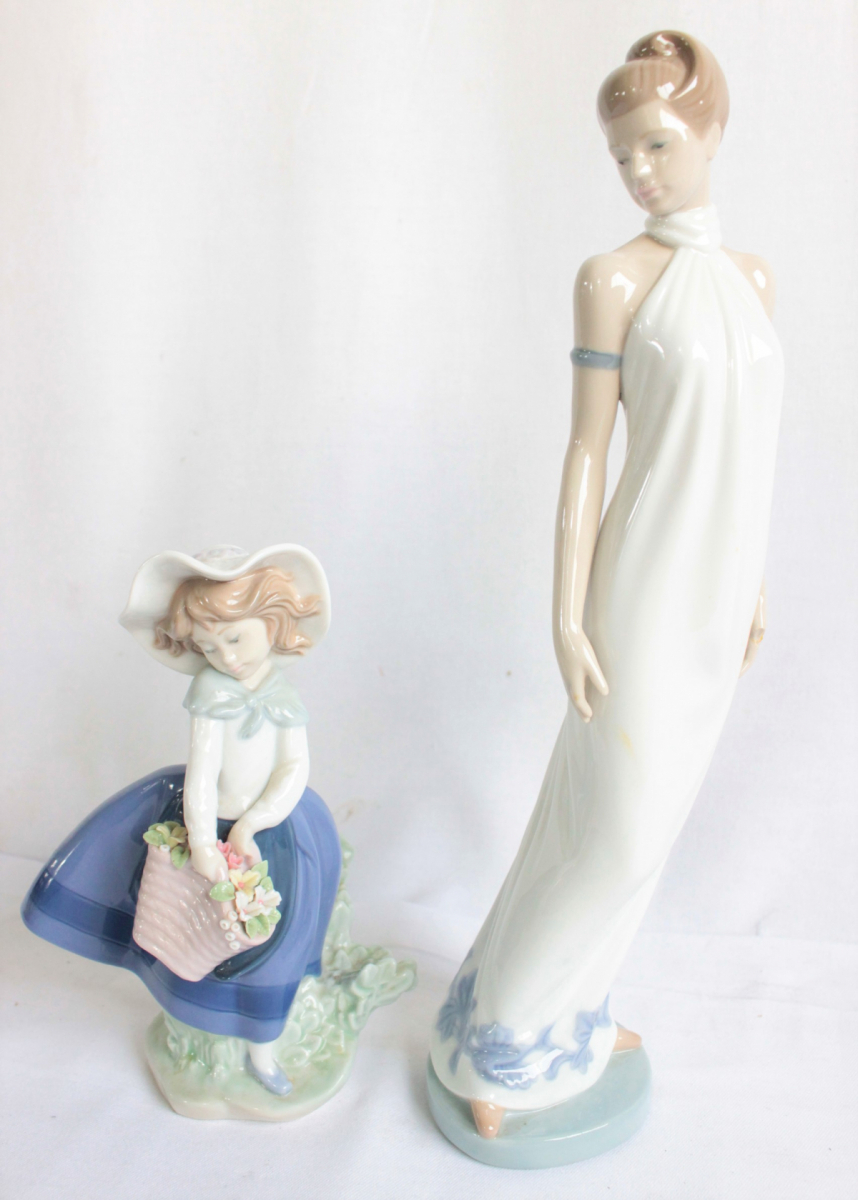 92GOO LLADRO リヤドロ 5222 《 きれいな花ばかり 》NAO 陶器人形 陶器