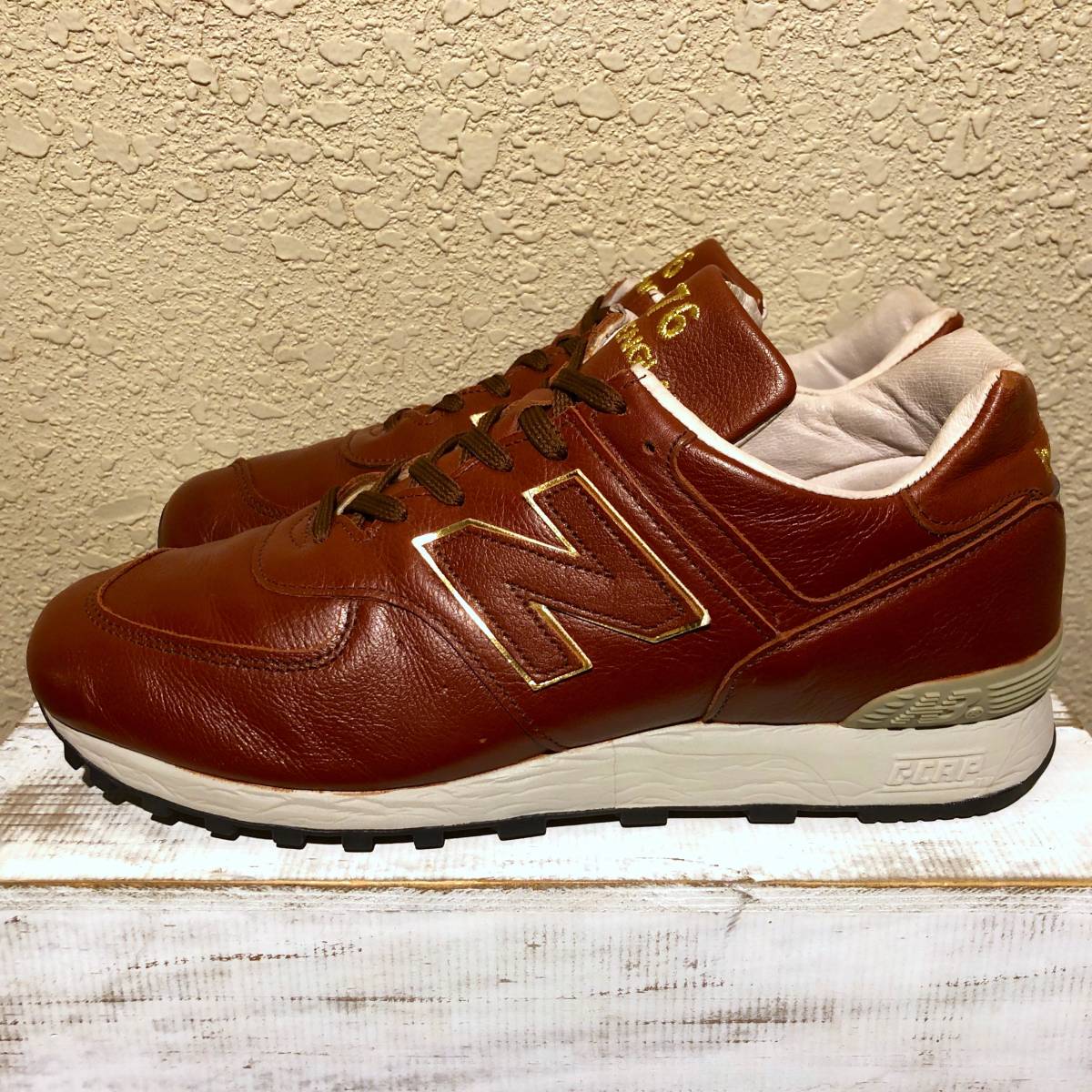 UK製【LIMITED EDITION】NEW BALANCE LM576UK TN BROWN×GOLD US8.5D  