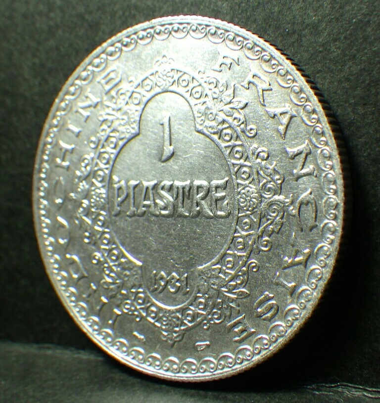 フランス領インドシナ 1ピアストル銀貨 1931年 【公式通販】