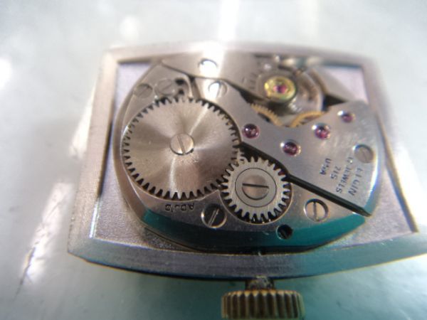 ケース箱付き! 1950'S 「ELGIN SHOCKMASTER」 アトミックデザイン Grade.715 アンティーク ウォッチ 手巻き 腕時計 ※デッドストック 風防!