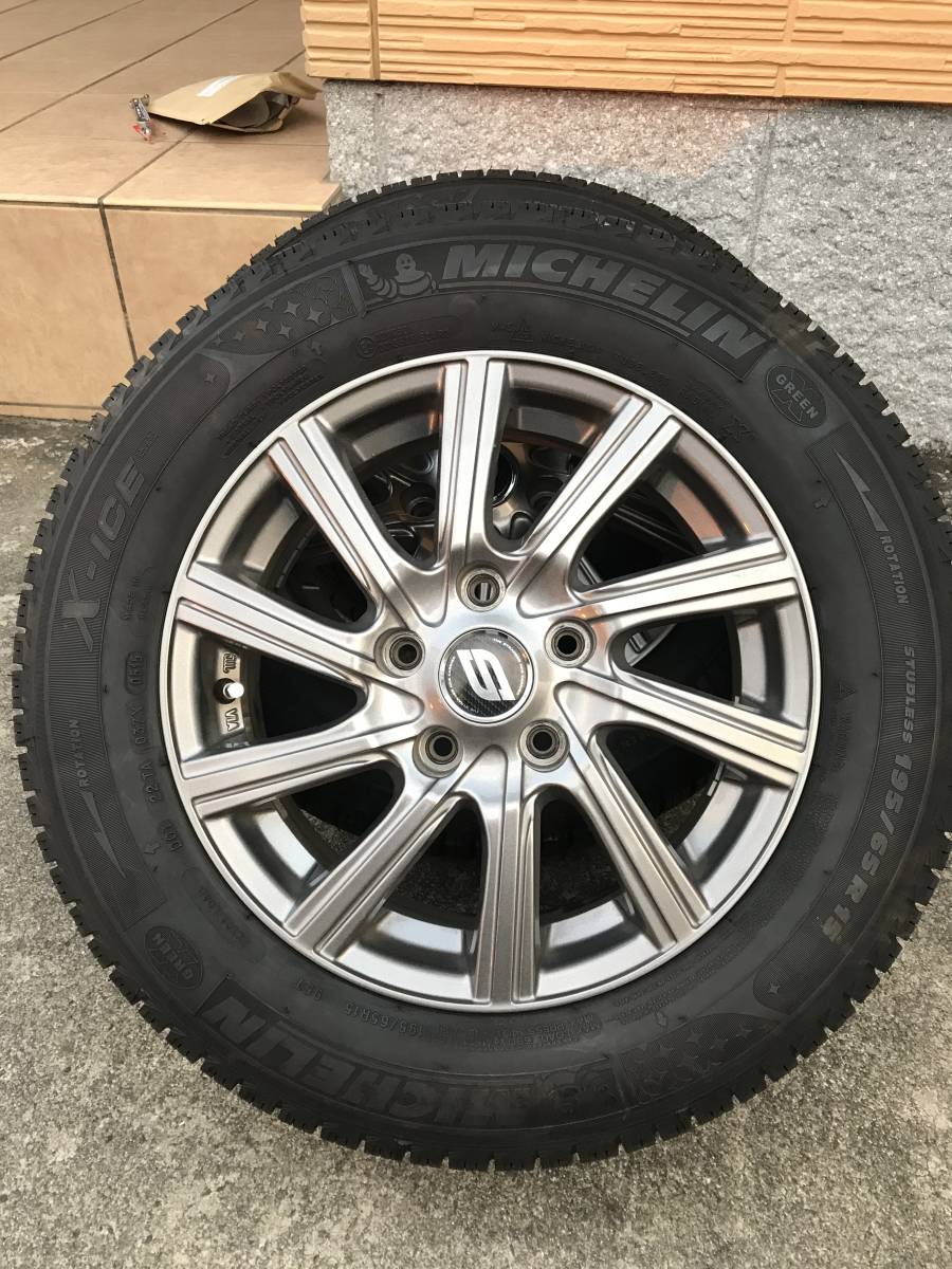 195/65R15 スタッドレス 4本 ホイールセット5H 114.3 ミシュラン 2015年製造 .michelin_2