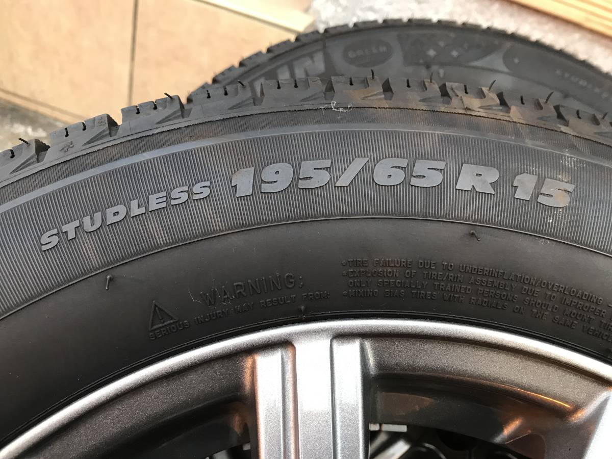 195/65R15 スタッドレス 4本 ホイールセット5H 114.3 ミシュラン 2015年製造 .michelin_3