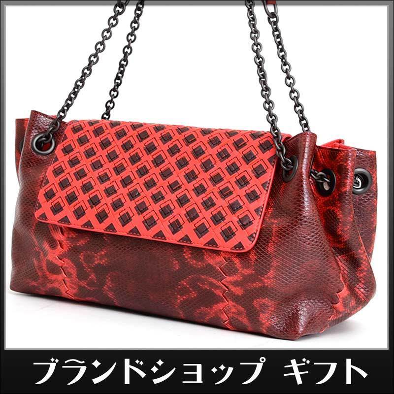 大得価，HOT 1円 レア品 極 ボッテガヴェネタ 2WAY ハンドバッグ ショルダー 定価48.6万 イントレチャート パイソン レザー レッド チェーン(かばん、バッグ)｜売買されたオークション情報、yahooの商品情報 女性用