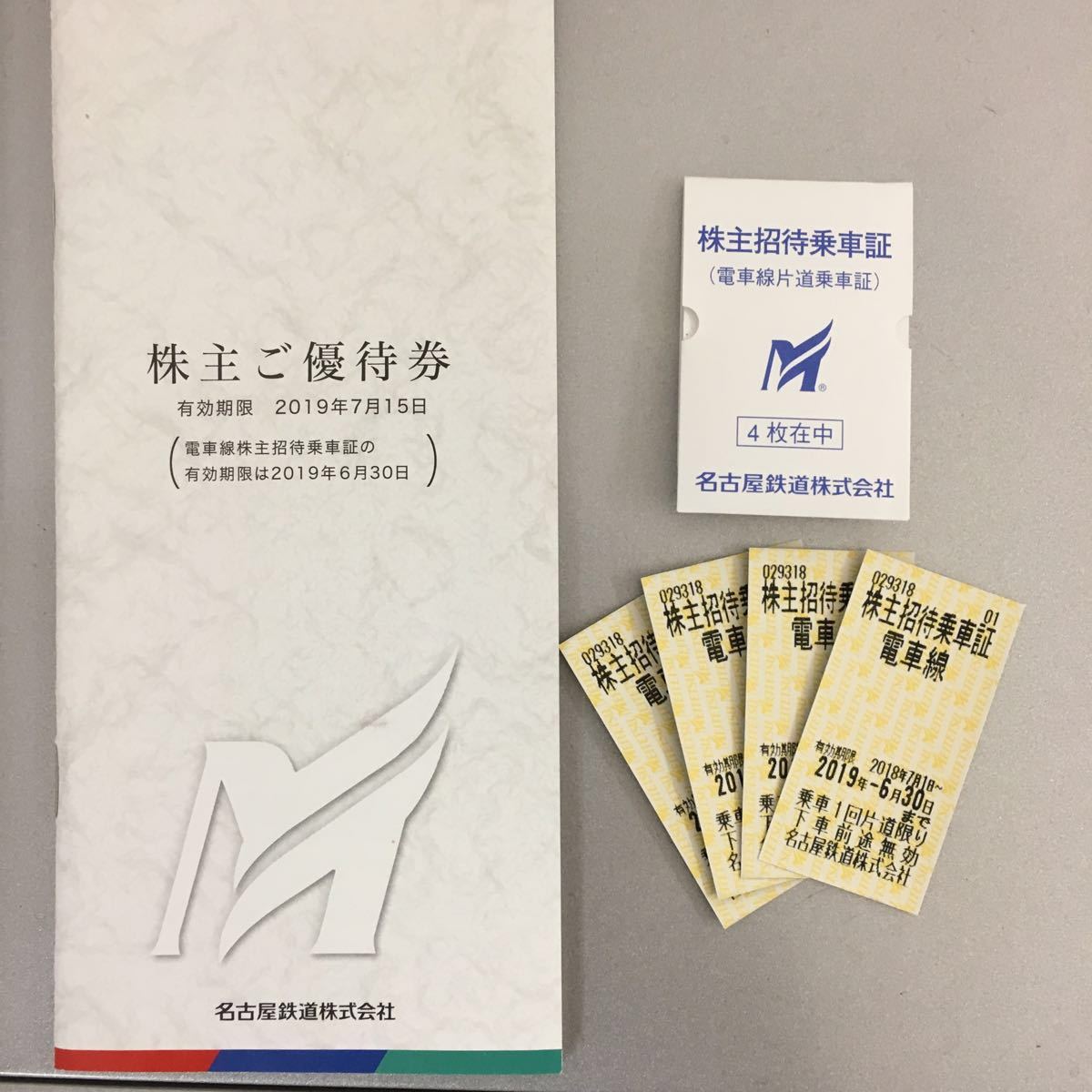 名鉄株主優待券(乗車証4枚付き)