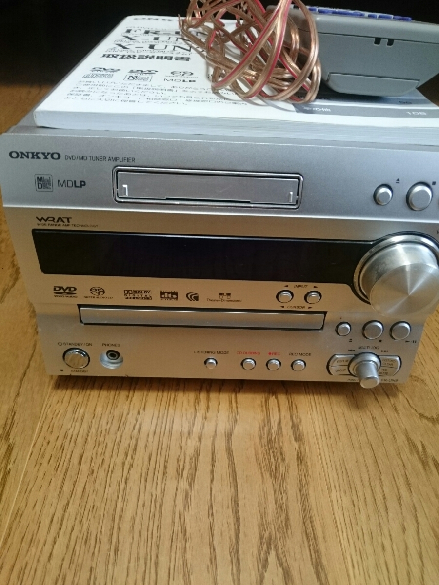 ONKYO オンキョー CD DVD/MD システムコンポ FR-UN9 スピーカーD-N9