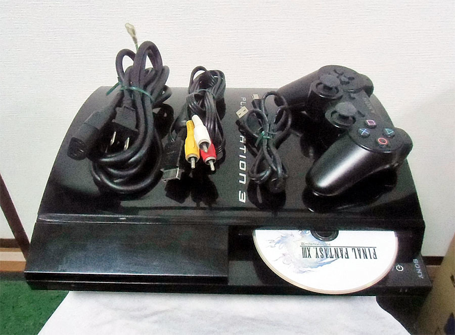 PS3満足一式（本体+周辺機器+ソフト） ☆PS3 本体セット CECHB00☆ソフト付 ☆PS2動作OK 中古美品 CECHB00