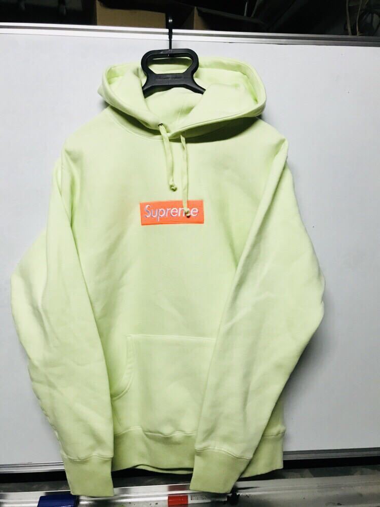 supreme 17aw Box logo ライムグリーン M