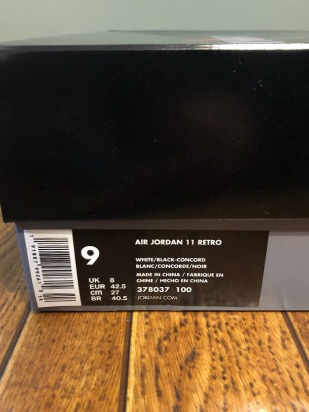 新品 NIKE AIR JORDAN 11 RETRO CONCORD 27cm US9 エアジョーダン