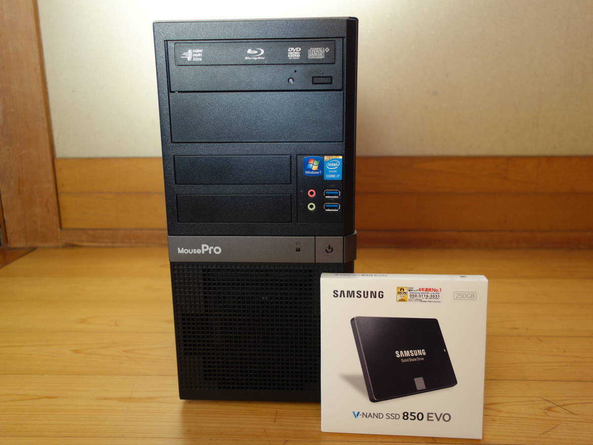 ゲーミングPC/Windows10Pro/Core i7-4770 3.4GHz～3.9GHz/メモリー16GB/新品5年保証SSD250GB/HDD1TB/GTX680/ブルーレイ/4画面/4K