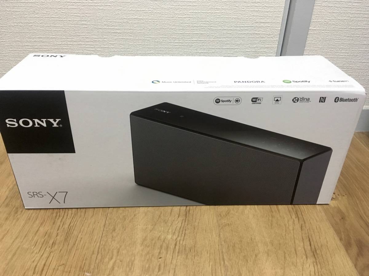 【美品】ワイヤレスポータブル Wi-Fi&Bluetooth対応スピーカー SRS-X7 【ブラック】