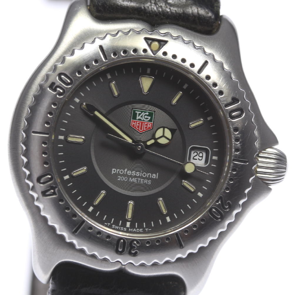 TAG Heuer】 タグホイヤー セルシリーズ WI1311 デイト 純正革ベルト 