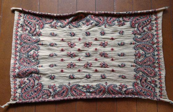 縮絨ウール パステルバンダナクロスHAPPYマフラー | KAPITAL KAPITAL