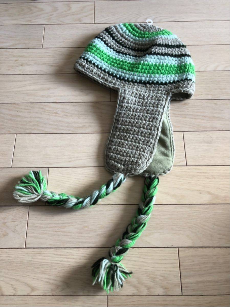 Snoman hyper gear 手編み耳付ビーニー free size _1