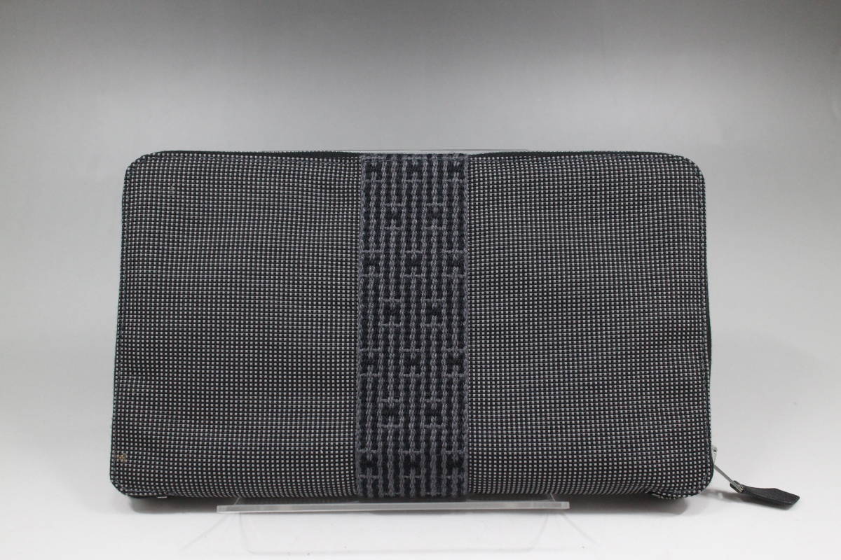 美品 1円 超美品 エルメス エールライン ラウンドファスナー 長財布