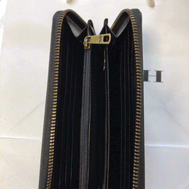 新品 コーチ 長財布 シグネチャー柄ブラック