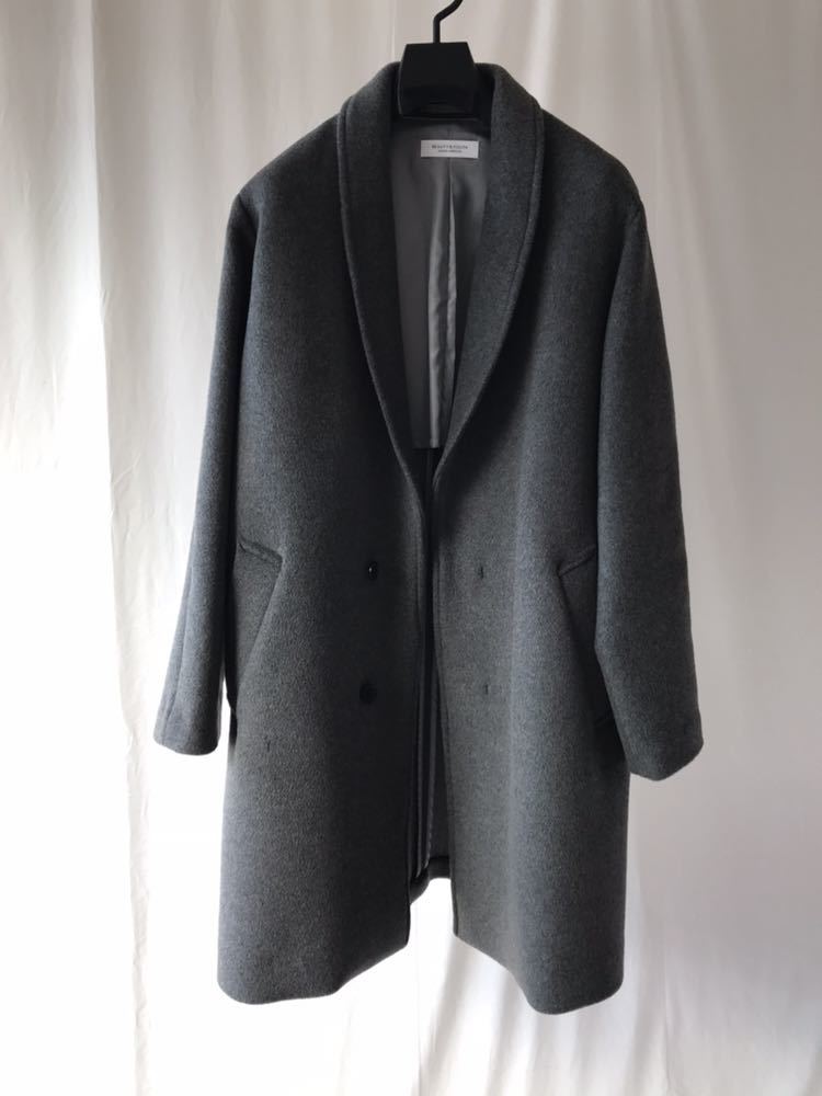 BEAUTY&YOUTH UNITED ARROWS BY ダブルフェイス メルトン ラップコート ショールカラー チェスターコート ...