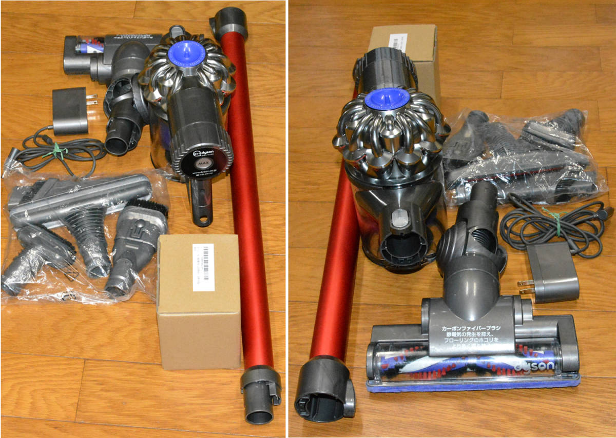 【再出品】Dyson DC62 寄集め一式 新品社外大容量3.0Ahバッテリー 新品社外ツール 分解清掃済み
