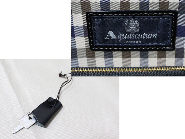 極美品アクアスキュータム Aquascutumレザー 書類鞄 ダレスバッグ