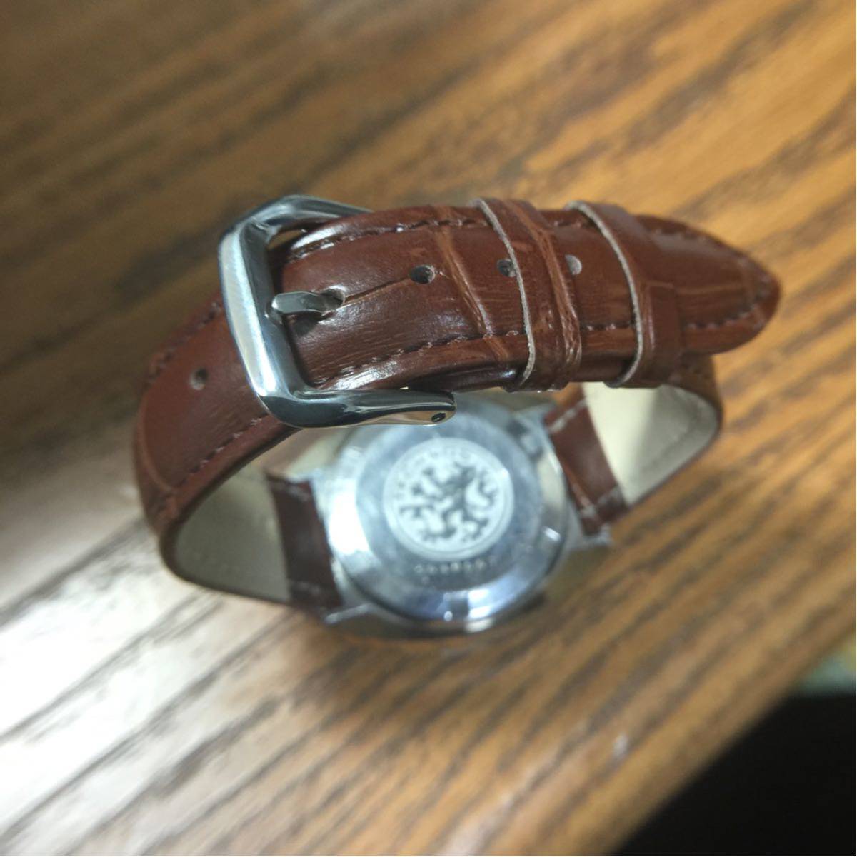 TECHNOS tiger borazon 自動巻 メンズ 虎目石文字盤 ETA2824 