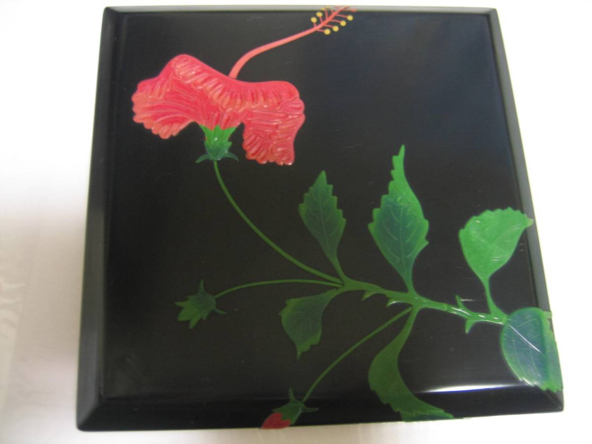 琉球漆器 ハイビスカス 伝統工芸 天然木 琉球棗 残りの人生、日々