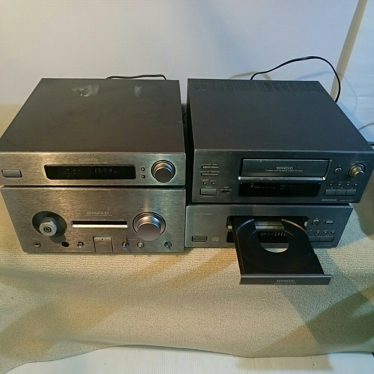 KENWOOD 4段コンポ T-1001 X-1001 DP-1001 A-1001 ジャンク品