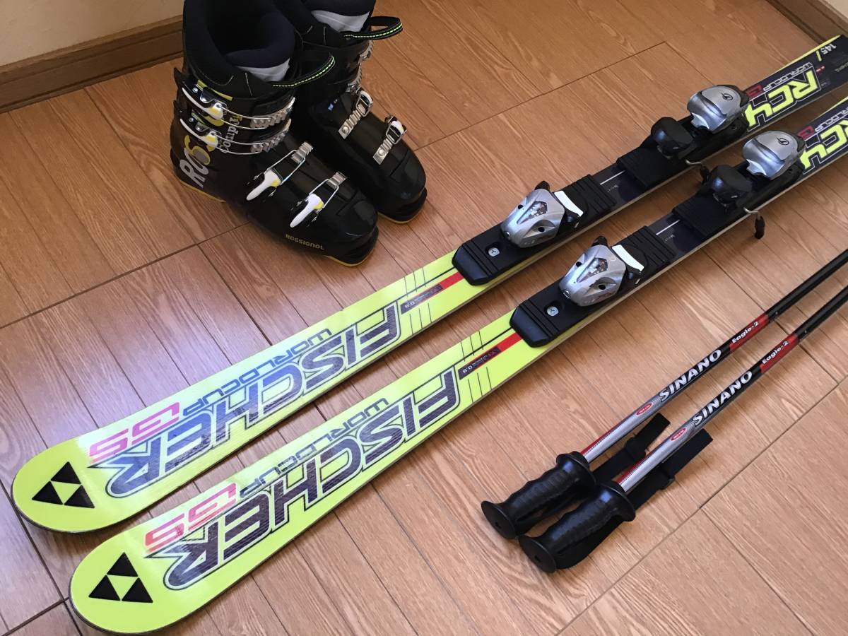 メンテ済 145cm 靴24cm KAZAMA レディーススキーセット メンテ済 150cm