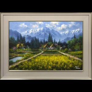 人見友紀　油彩画 山里の風景 額装 人見友紀のYahoo!オークション(旧ヤフオク!)の相場・価格を見る｜Yahoo