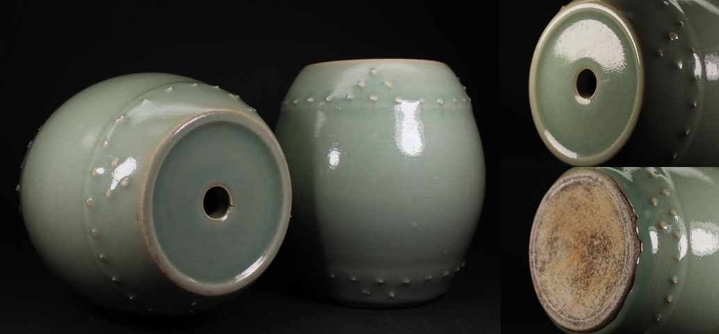 景徳鎮 粉彩 粉彩人物画 京东 - 中国 唐物 大型花瓶 高45cm 色絵磁器
