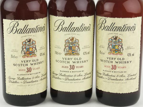 1円～ バランタイン 30年 ベリーオールド ウイスキー 3本セット 未開封