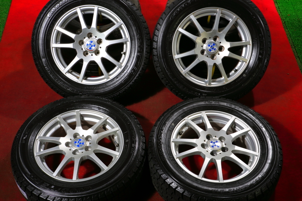 195/65R15 国産GOODYEAR ICE NAVI ZEA 2012年製 4本SET PCD100