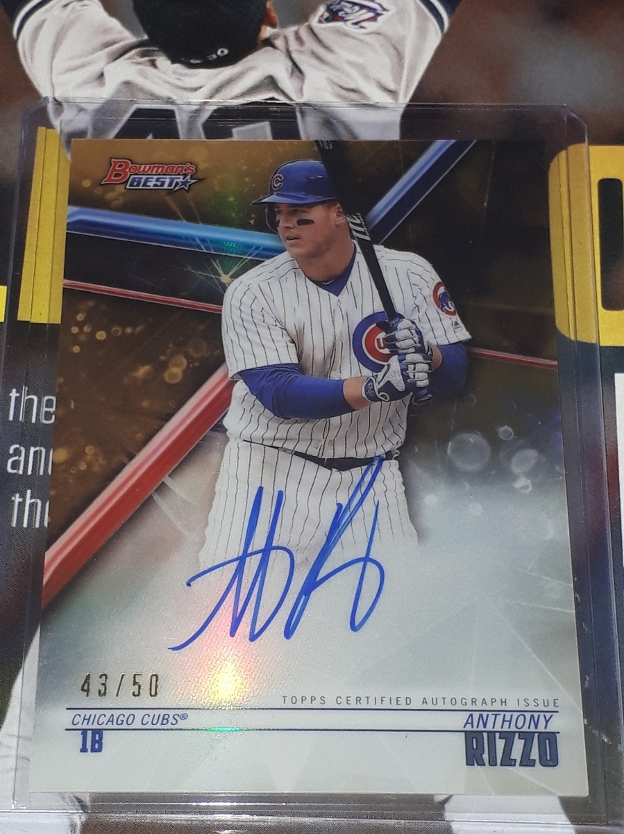 2018 Bowmans BASE ANTHONY RIZZO GOLD AUTO 直筆サイン 50枚限定(Bowman)｜売買された ...