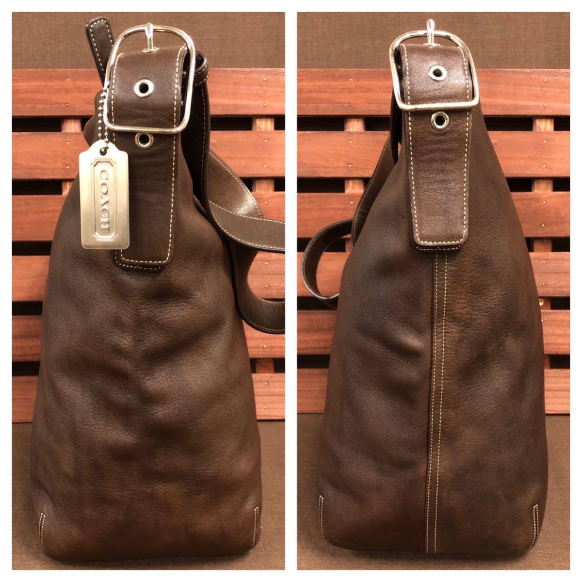 COACH⁄コーチ C2818 ヴァル ダッフル レザー ショルダーバッグ 中古 