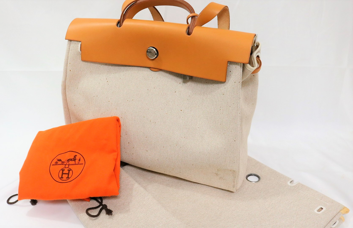 13WVR HERMES/エルメス 2WAYバッグ エールバッグGM 使用回数少 保存袋付き 替えバッグ付