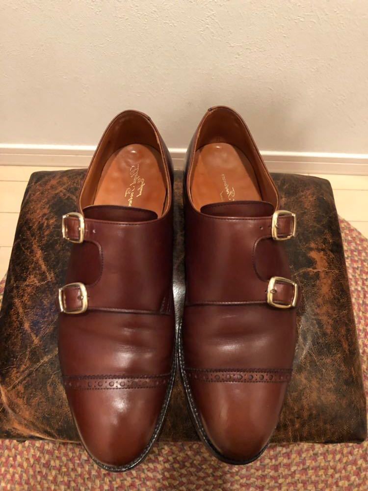 8.5E　美品　CROCKETT＆JONES　CONNAUGHT　ダークブラウン クロケット&ジョーンズ 製 Crockett&Jones ロイドフットウェア ダブル