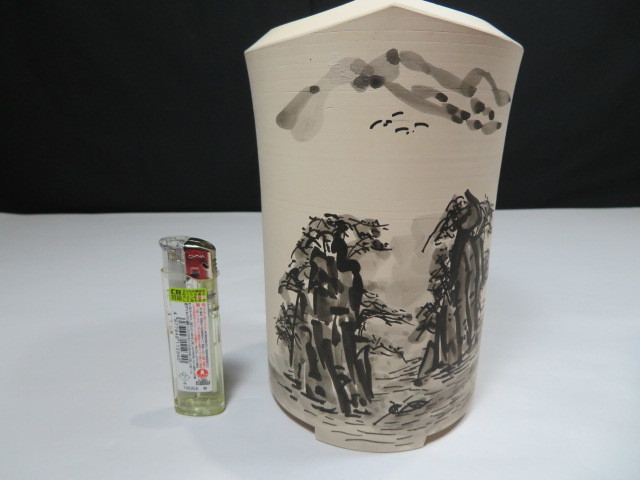 【麗】A0010 白泥涼炉－光達造-京焼煎茶道具