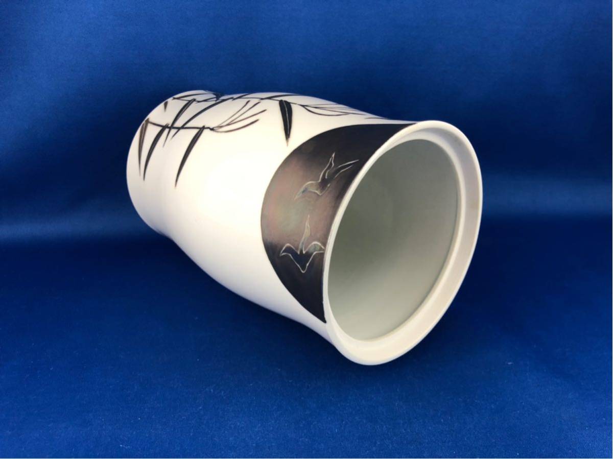 京焼 水指 - 共箱 茶道具 メルカリ 染付 細水指 初だし品