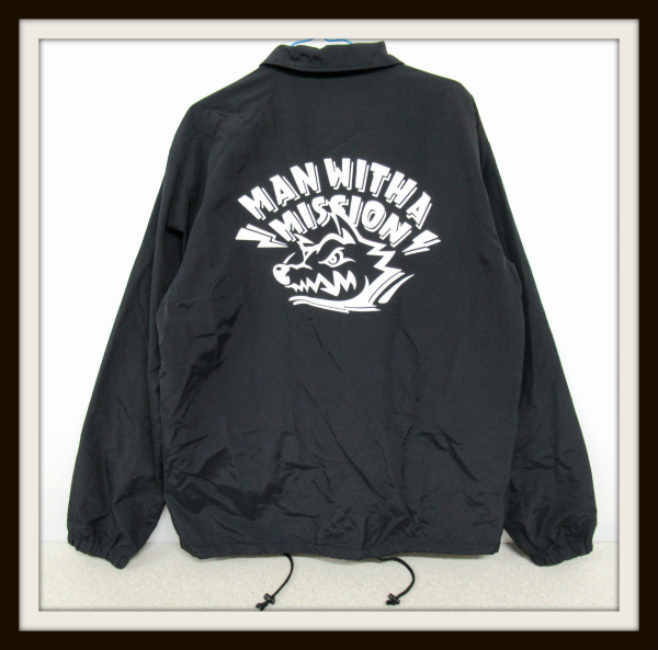 MAN WITH A MISSION コーチジャケット XLサイズ BLACK 黒【20 【公式通販】