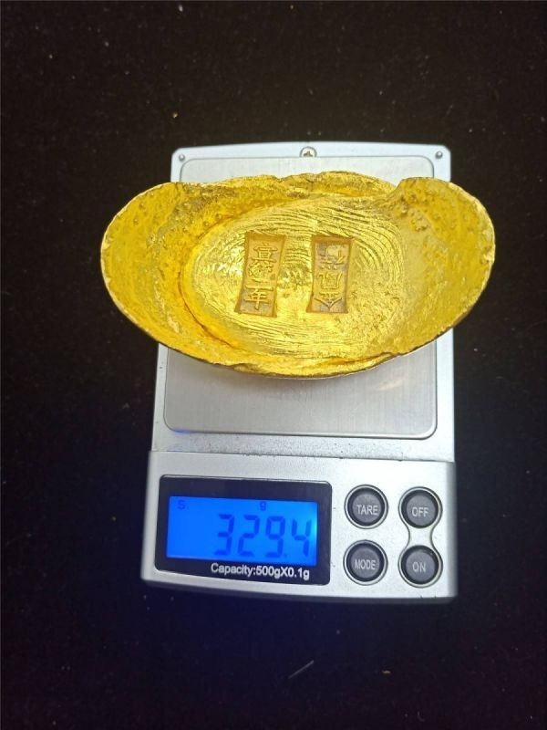 古銭 金鳳祥 金塊 足赤 金元寶 金錠 ⁄ 蔵品 中国 金貨 金条 中国