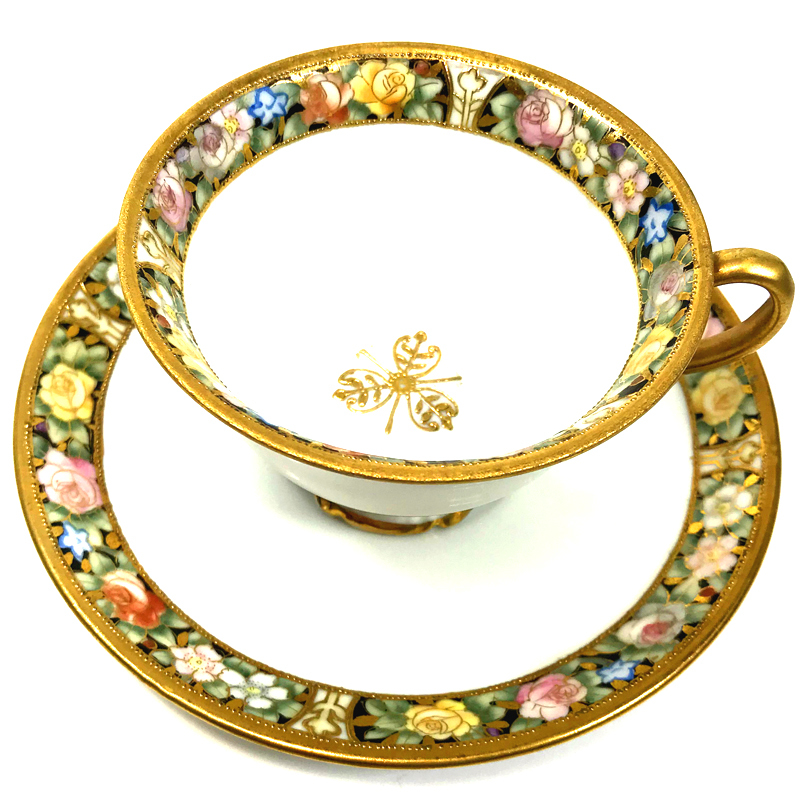 人気セール，人気 オールドノリタケ NORITAKE 金盛 花 薔薇 ローズ 金彩 カップ＆ソーサー E(オールドノリタケ)｜売買されたオークション情報、yahooの商品情報をアーカイブ公開 - オークファン オールドノリタケ
